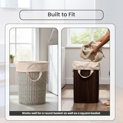 LFH Home Large Premium Cotton Rich Canvas Laundry Bag with Drawstring and Handles Heavy Duty, Multi-Use, and Washable for Home, Travel, College or Storage 28x36 (Pack of 6)-Natural - Image 7