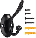 BOZWELL Matte Black Towel Hook Heavy Duty Wall Hooks Hanger Coat Hook Robe Hook Bathroom Wall for Livingroom Bedroom Kitchen Closet 6 Pack YG03 by BOZWELLHardware