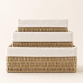 Large Woven Storage Baskets Set of 3, Shelf & Closet Bins by Rattanzenith