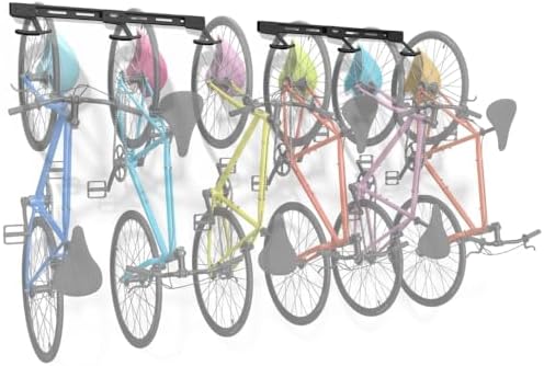 Koova Wall Mount Bike Rack | Steel Bike Mount | Adjustable Hangers | Easy Mount | USA Made - Image 2