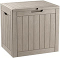 32 Gal Outdoor Storage Box Waterproof Lockable,Deck Box,Medium Gray by NUNULAB