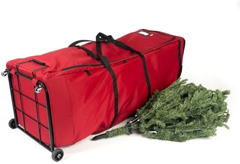 Santa's Bags Rolling 12 Ft Christmas Tree Storage Bag with Wheels - Image 4