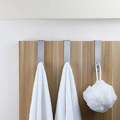 TOGU Over The Door Hook Sus 304 Stainless Steel Heavy Duty Organizer for Coats/Towels/Clothes/Wreath, Suitable for 1-1.7" Thickness Door and 0.05" Door Frame Gap,Brushed Finish,10 Pack - Image 2