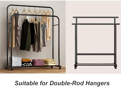 Clothing Rack Covers for High and Low Double Pole Clothes Hanger, Garment Rack Cover with Zipper and Clear Window for Suit, Coat, Long Dresses, Beige(120x78x150cm/47x31x59in) - Image 6