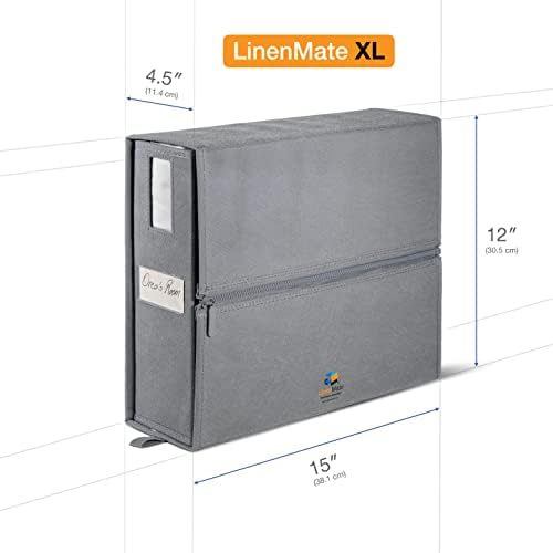LINENMATE The Original Linen Storage Container, 2-Pack (Queen/King Size, Grey) - Image 5