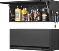 Garage Wall Cabinet, 13.8" H Metal Wall Cabinet with Up-Flip Door by Yoonkool