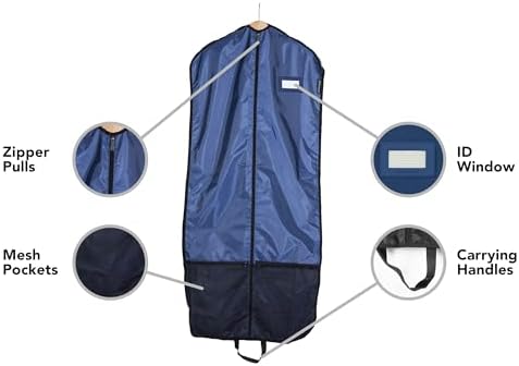 Covermates Deluxe Garment Bag Set for Closet Storage & Travel, 24"W x 52"L - Image 5