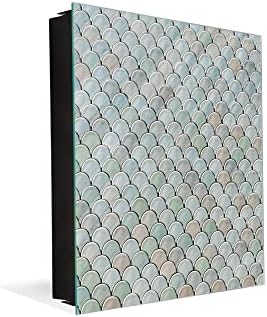 Concept Crystal 50 Keys Cabinet with Decorative Front Panel and Glass White Board KN06: Textures and Tiles 2 Series by ConceptCrystal