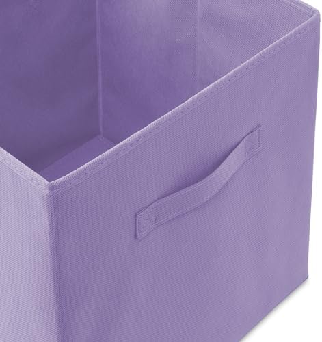Casafield Set of 12 Collapsible Fabric Cube Storage Bins, Lavender - 13" Foldable Cloth Baskets for Shelves, Cubby Organizers & More - Image 3
