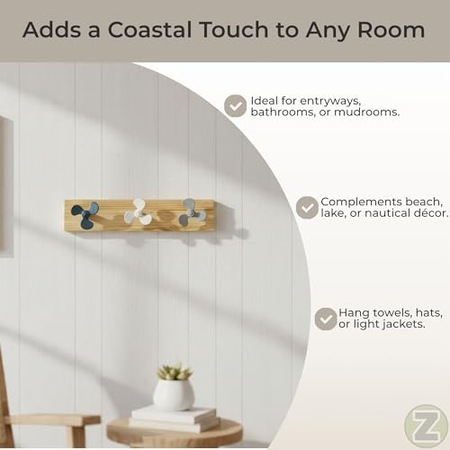 Zeckos Decorative Wall Hooks, 24 Inch Boat Propeller Rack - Image 5
