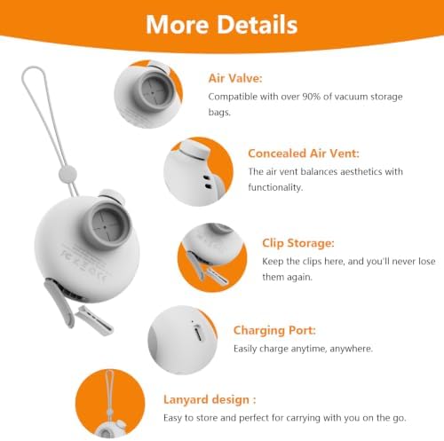 ZIVZIV Travel Vacuum Bags with Rechargeable Pump, Compression Storage Bags for Clothes Luggage - Image 3