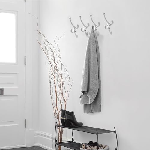 khtumeware The 10 Pack 5-1/2 inch White Coat Hook zinc Alloy mudroom Hooks is Suitable for bathrooms, Behind Doors, bedrooms, and is a Towel Robe Hooks for Both Household and Commercial use - Image 3