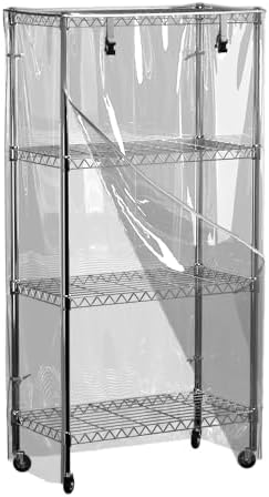 Clear PVC Wire Shelf Cover with Zipper Waterproof Dustproof 36x14x54 by IndigoTempest9