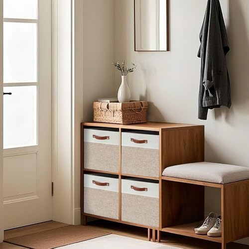 DECOMOMO Kallax Storage Cubes, Storage Baskets for Shelves 4-Pack - Image 4