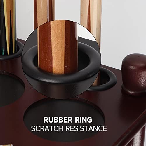GSE Billiards Pool Cue Racks with Score Counters Hold 8 Cues, Mahogany - Image 3