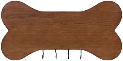 Rooms Organized Personalized Live Love Bark Wall Mounted Dog Bone Pet Leash Rack,Dog Collar Holder New Home Decor Gift ideas and 4 hooks 16" L x 8" H 2.5." deep (Cherry) - Image 3