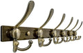 Dseap Coat Rack Wall Mount 24 Inch, Heavy Duty 12-Gauge Base vs Flimsy 1mm, Double-Thick Solid Anti-Snap Hooks, Stainless Steel 6-Hook Hanger Organizer for Clothes Hat Closet Entryway, Bronze by Dseap