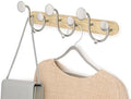 Umbra Melody Wall-Mount Coat Rack Rail with Nine Hooks, Natural/Nickel by Umbra
