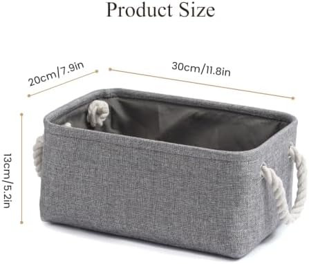 11.8x7.9x5.2 Inch Fabric Small Storage Bins with Handles 6 Pack - Image 4