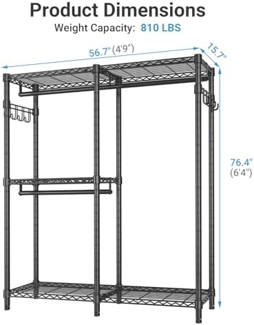 VIPEK V4C Portable Closet System Heavy Duty Covered Clothing Rack for Home - Image 6
