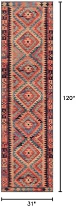 Unique Loom Outdoor Tribal Collection Area Rug - Tortuguero (2' 7" x 10' Runner Multi/Blue) - Image 2