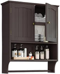 Bathroom Cabinet, Bathroom Wall Cabinet with 2 Doors and Adjustable Shelf, Wooden Medicine Cabinets Wall Mount, Over the Toilet Storage by MinoKesper