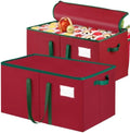 SeasonBliss Christmas Ornament Storage Box, Large Holds 256 Balls, Red by Unknown