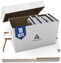 Invested Alliance Premium Short Comic Book Storage Box Organizer with Lid | Thick Cardboard Comic Storage Box For Collectibles Fits 150-175 Current/Silver Age, Heavy Duty & Stackable. by InvestedAlliance