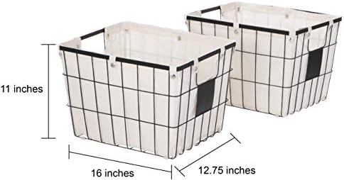 JN Better Homes & Gardens Medium Wire Basket with Chalkboard - 2 Pack - Medium - Image 7