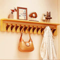 Wall Mounted Piano Key Hanger | Flip Style Hook | Entrance wall Art Hook, Made of Oak Wood (3 Times Painted, 4 Times Polished) (Tray Walnut-Beech, 12Hooks) by FleiSleep