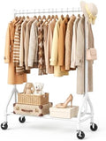 EAGMAK Heavy Duty Clothes Rack Load 268 LBS, 31.5 inch Hanging Rod, White by EAGMAK