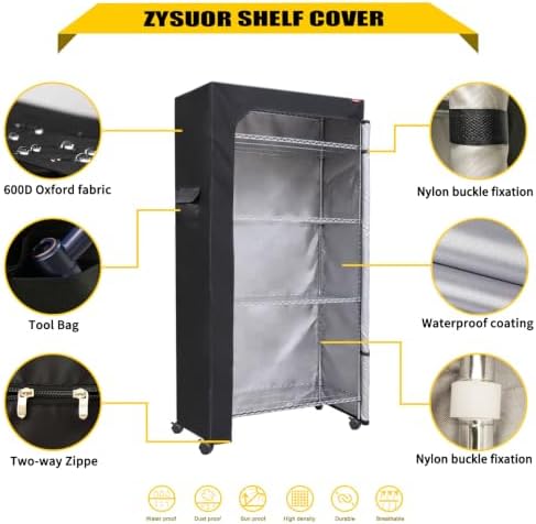 Shelving Dust Cover, Fits 30"x14"x54" Shelf Rack - Image 6