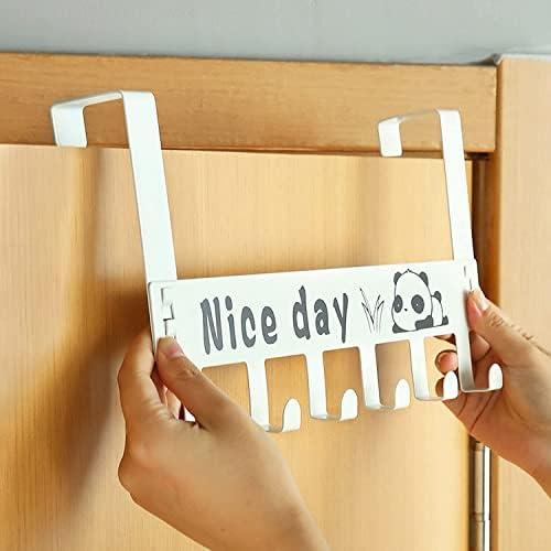 Over Door Hanger Over The Door Hanger Hook with 6 Double Hooks Portable Hooks Home Office Decor Heavy Duty Door Rack for Hanging Coats Clothes Hats - Image 2
