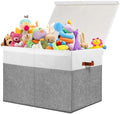Large Toy Storage Box with Lid, Toy Chest Bin Boxes Basket with Dividers by Gowee