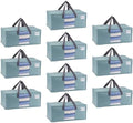 VENO Heavy Duty Moving Bags, Storage Bags, Clear Window, Light Blue,10 Pack by Veno