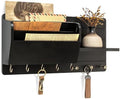 Rebee Vision Key Holder Wall Mount with Mail Slot for Home Decor, Black by REBEEVISION