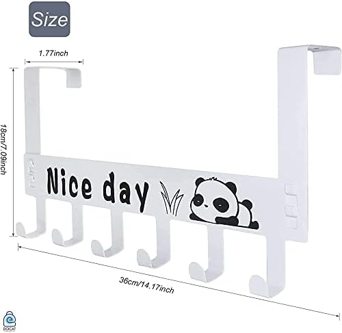 Over Door Hanger Over The Door Hanger Hook with 6 Double Hooks Portable Hooks Home Office Decor Heavy Duty Door Rack for Hanging Coats Clothes Hats - Image 4