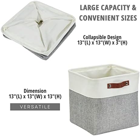 DECOMOMO Cube Storage Bin 13x13, Fabric Storage Bins - Image 4