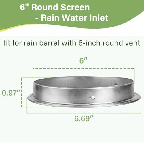 6-inch Round Rain Barrel Screen, Double Aluminum Mesh Vent Cover (Pack of 4) - Image 2