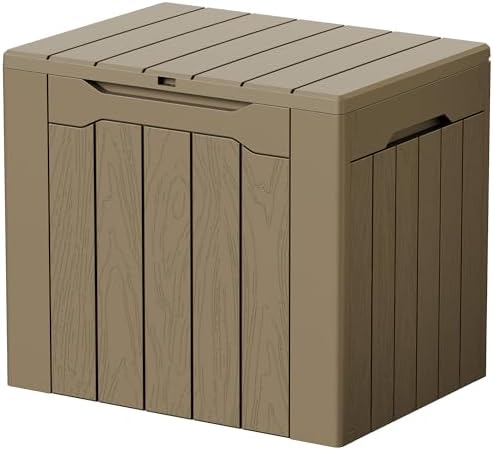 Devoko 29 Gallon Deck Box, Waterproof Resin Outdoor Storage Box by DEVOKO