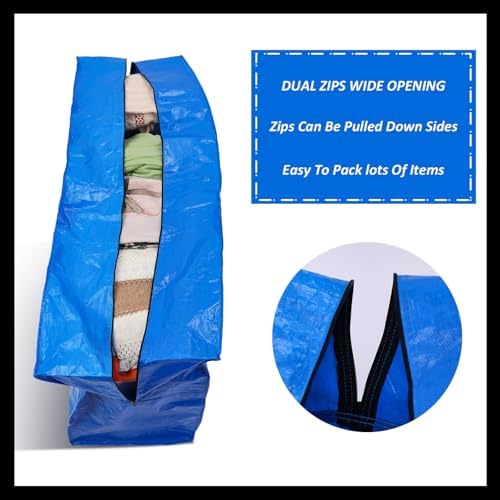 4 Pcs 66 Gallon Extra Large Moving Bags Heavy Duty Storage Bag - Image 3