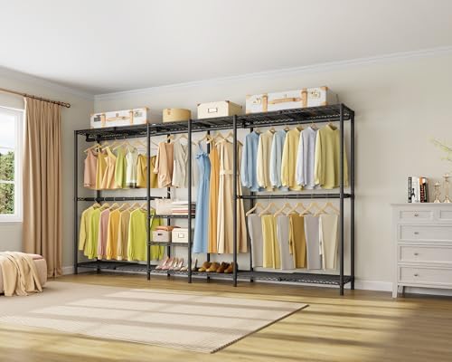 VIPEK X4 Expandable Heavy Duty Clothes Rack Wardrobe Closet Organizer Black - Image 3