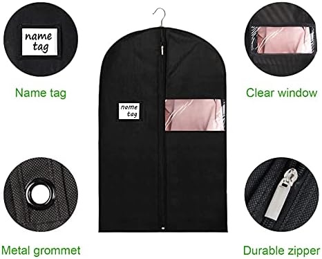 KEEGH 40 in Suit Bags for Closet Storage (Set of 16) Black - Image 3