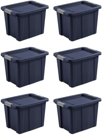 Sterilite Latching Tuff1 Tote Containers w/Lids, 18 Gallon, 6-Pack by Sterilite