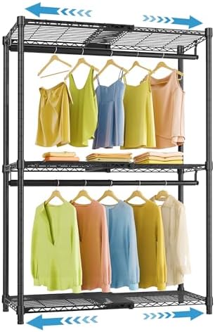 VIPEK X1 Expandable Clothes Rack Heavy Duty Adjustable Closet System Black by VIPEK