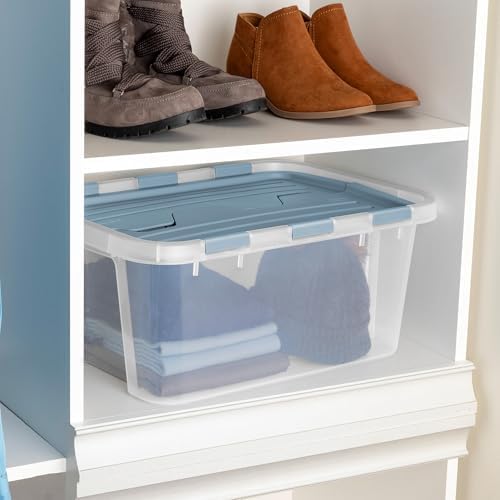Sterilite Hinged Lid Storage Box Plastic Container, 20 Quart, 6-Pack - Image 6