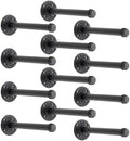 10 Inch Black Industrial Pipe Floating Clothing Rack Wall Mounted, 12 Pack by HomeExpert
