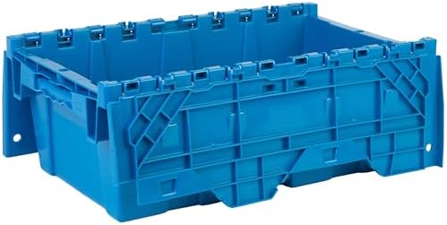 HE HUDSON EXCHANGE 19.6x11.6x7.3” (5 Pack, 3.7 Gallon) Tote with Attached Lid, Blue - Image 5