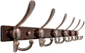 Dseap Coat Rack Wall Mount 24 Inch, Heavy Duty 12-Gauge Base vs Flimsy 1mm, Double-Thick Solid Anti-Snap Hooks, Stainless Steel 6-Hook Hanger Organizer for Clothes Hat Closet Entryway, Antique Copper by Dseap