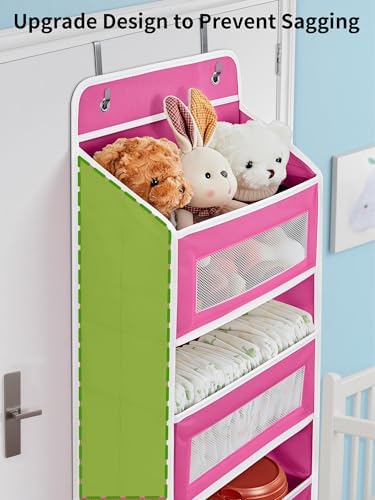 JARLINK Over the Door Organizer for Bathroom, 5 Shelf Rose Pink, 2 Pack - Image 5